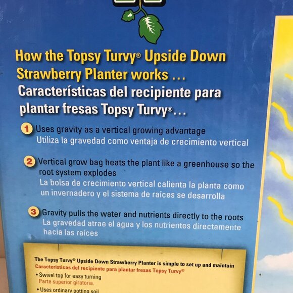 Topsy Turvy Upside Down Strawberry Planter  As Seen On TV  Easy Outdoor Gardenin - Picture 5 of 5